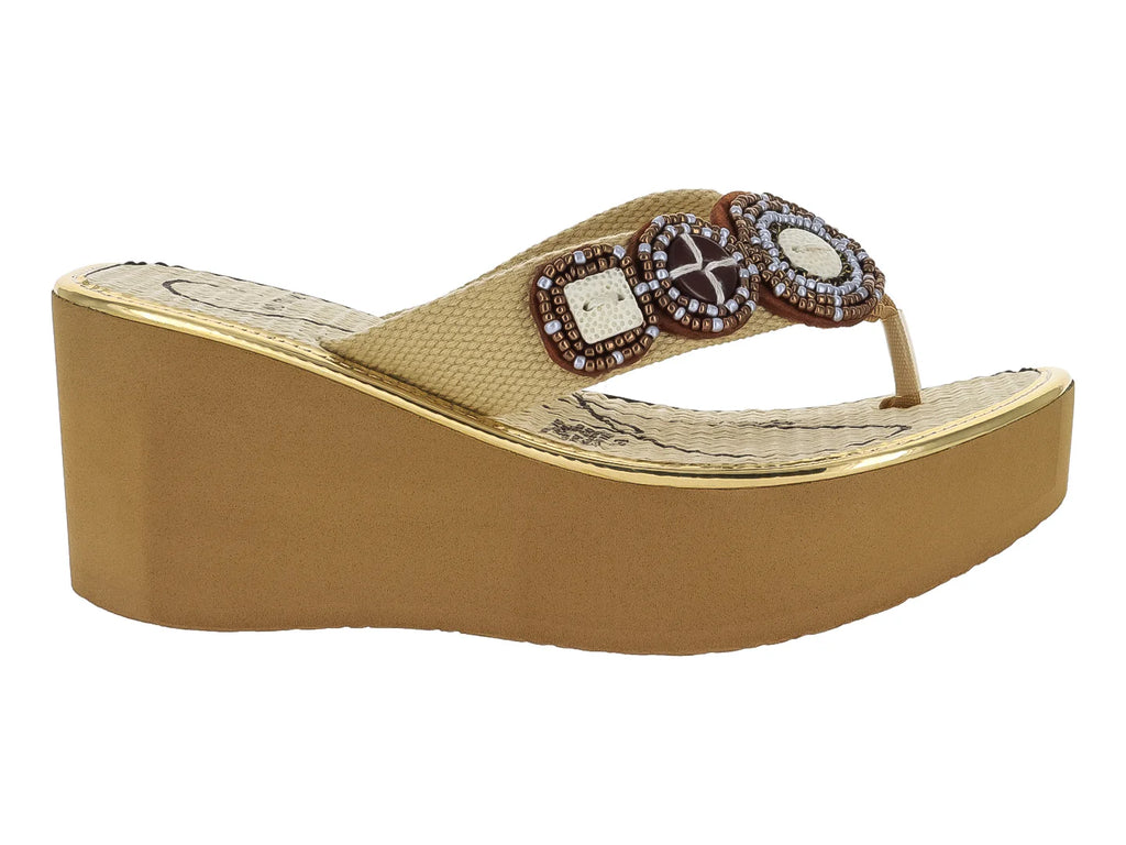 Sandalias SARY Beige de Plataforma para Mujer