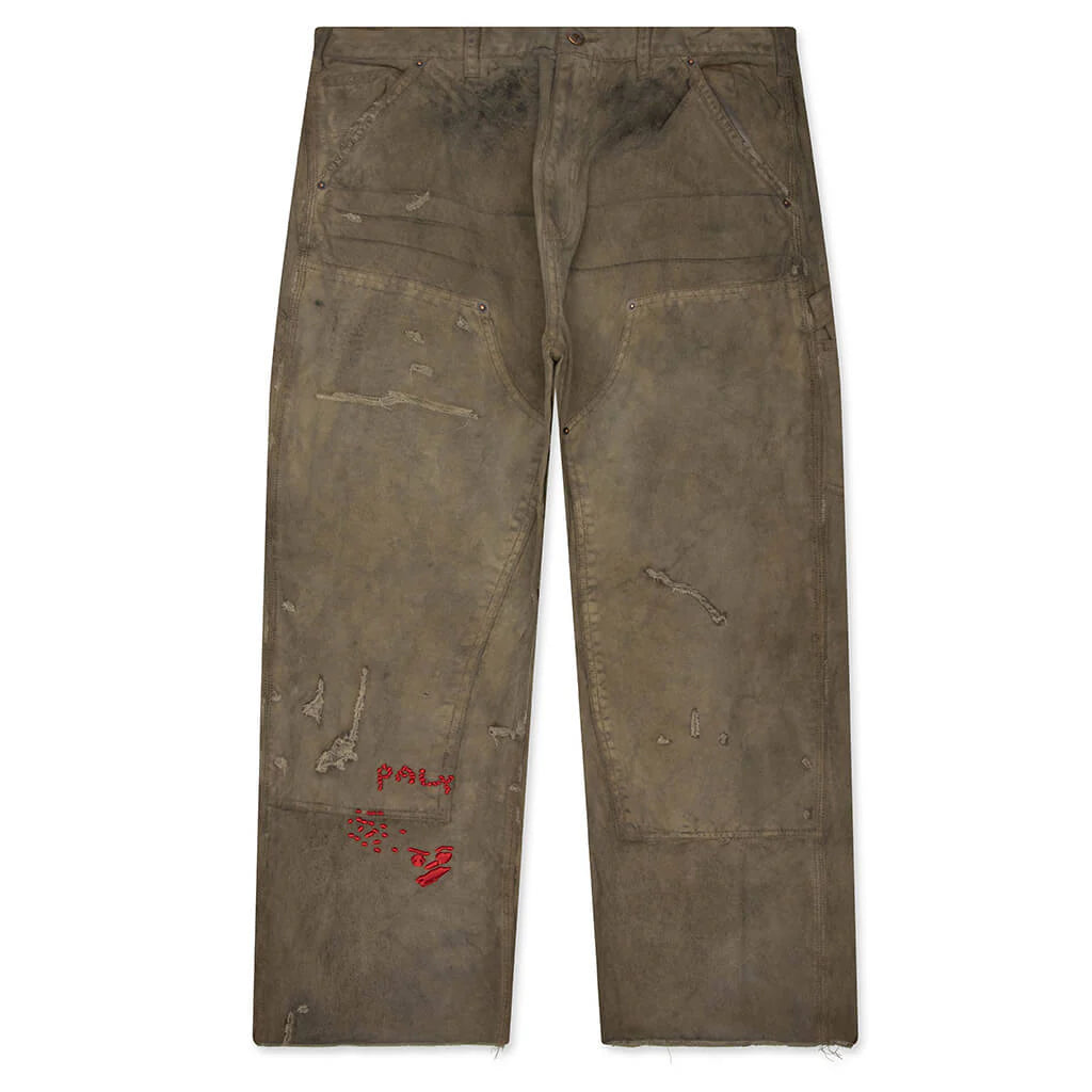Been Thru It Waxed Canvas Double Knee Pant Brown