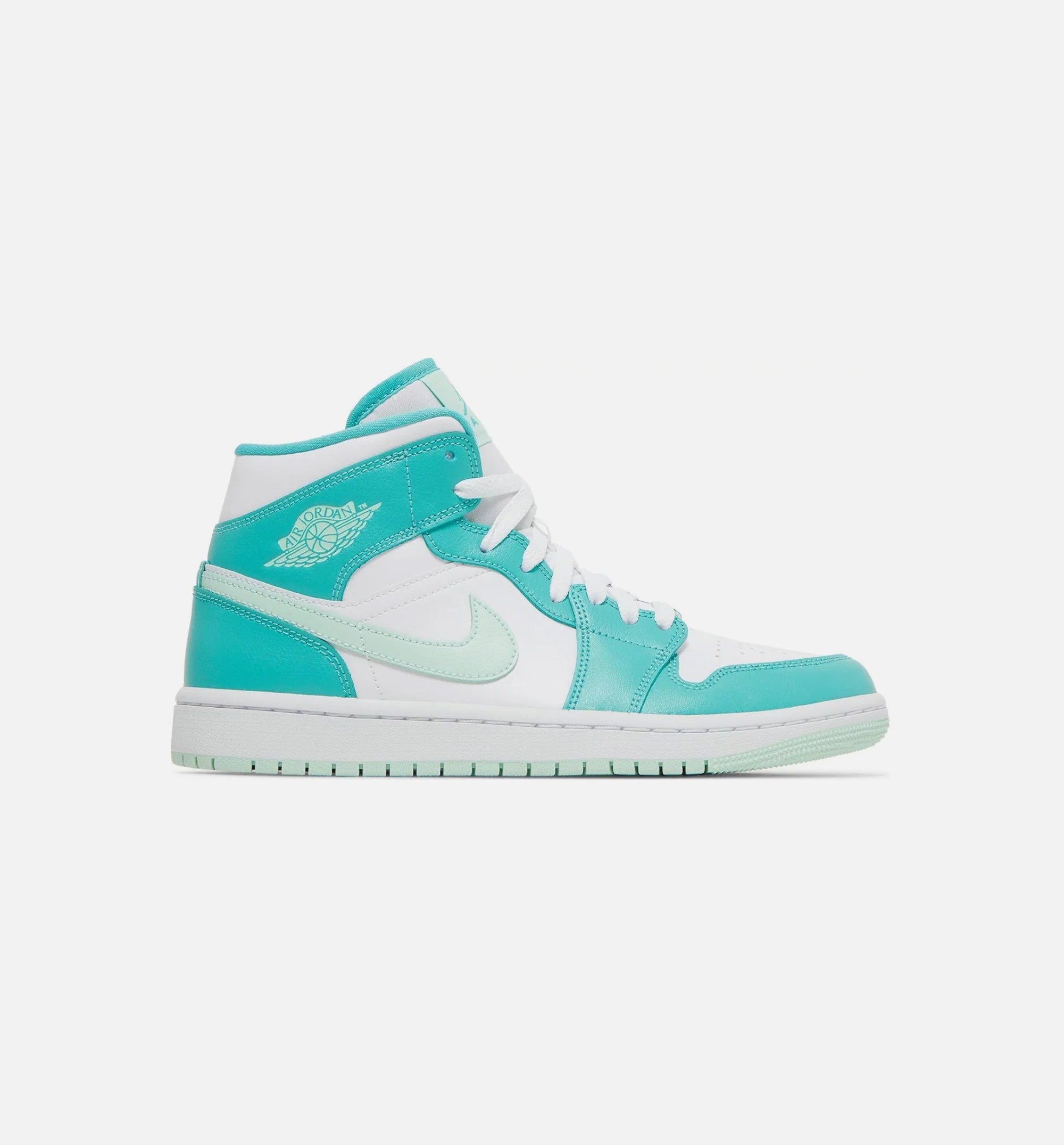 Air Jordan 1 Mid Washed Teal Womens Lifestyle Shoe Teal White
