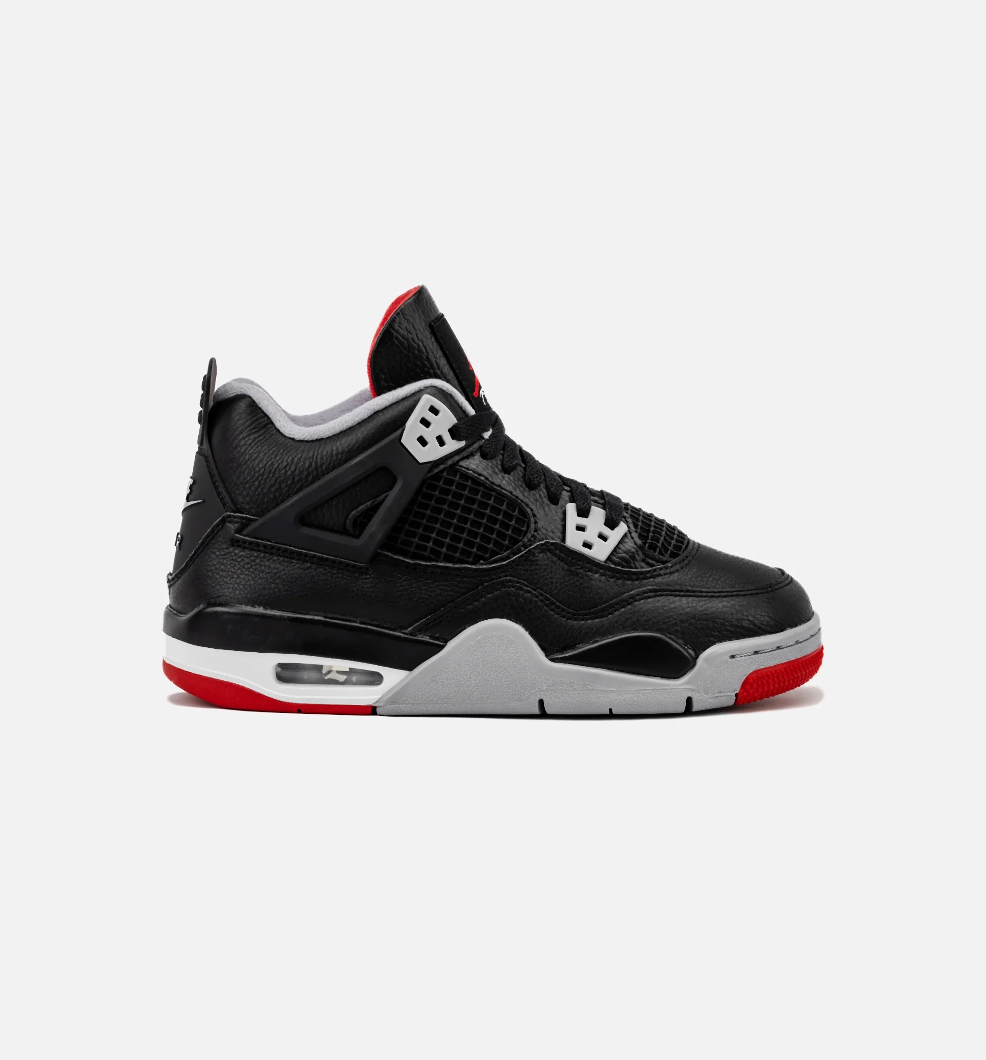 Air Jordan 4 Retro Bred Reimagined Grade School Lifestyle Shoe Black Fire Red Cement Grey Summit White