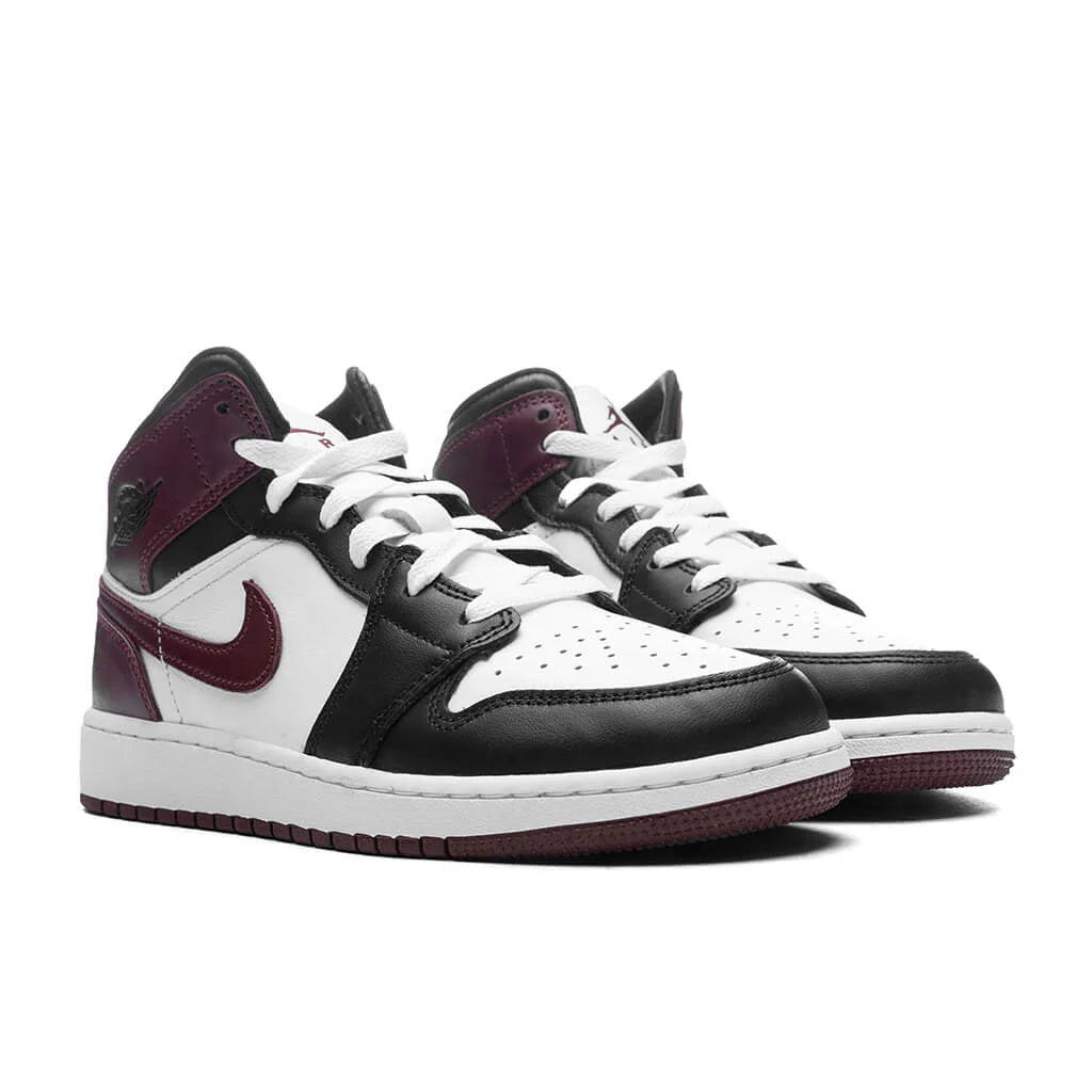 Air Jordan 1 Mid SE GS White Dark Pony Black