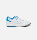 Air Jordan 2 Retro Low University Blue Mens Lifestyle Shoe White Blue