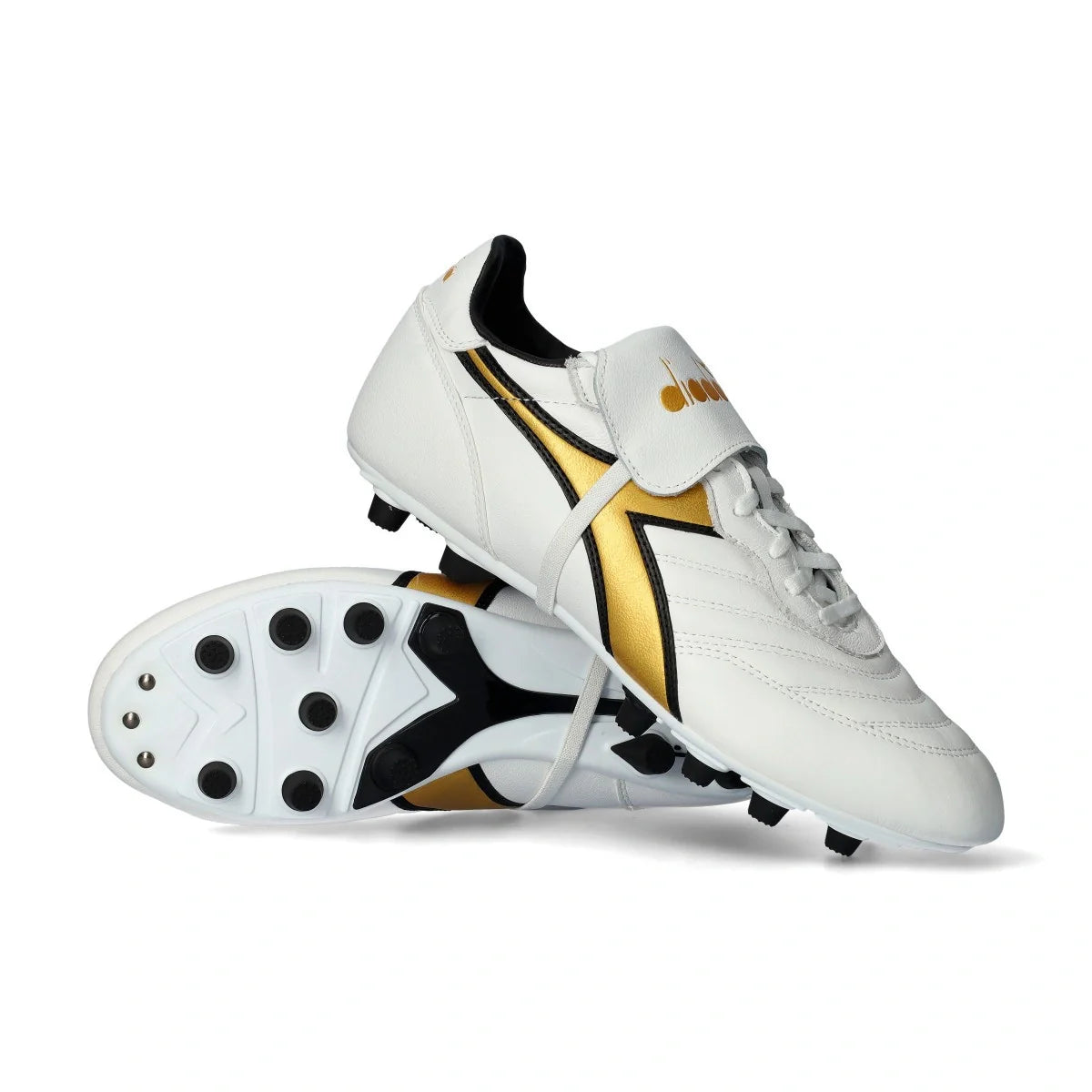 Diadora Brasil LT T MDPU Firm Ground White Gold
