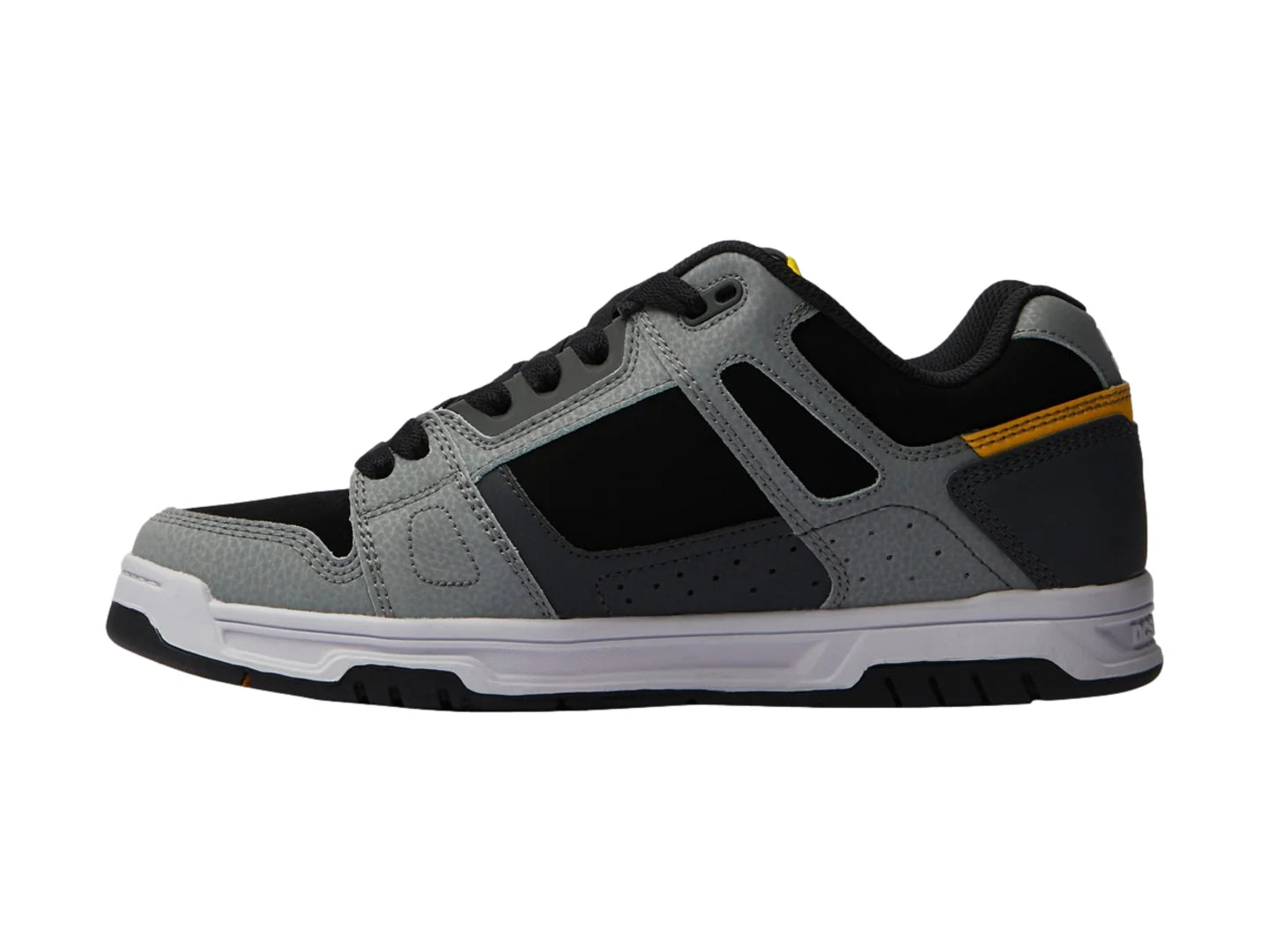 Tenis DC Shoes Stag Gris y Amarillo para Hombre