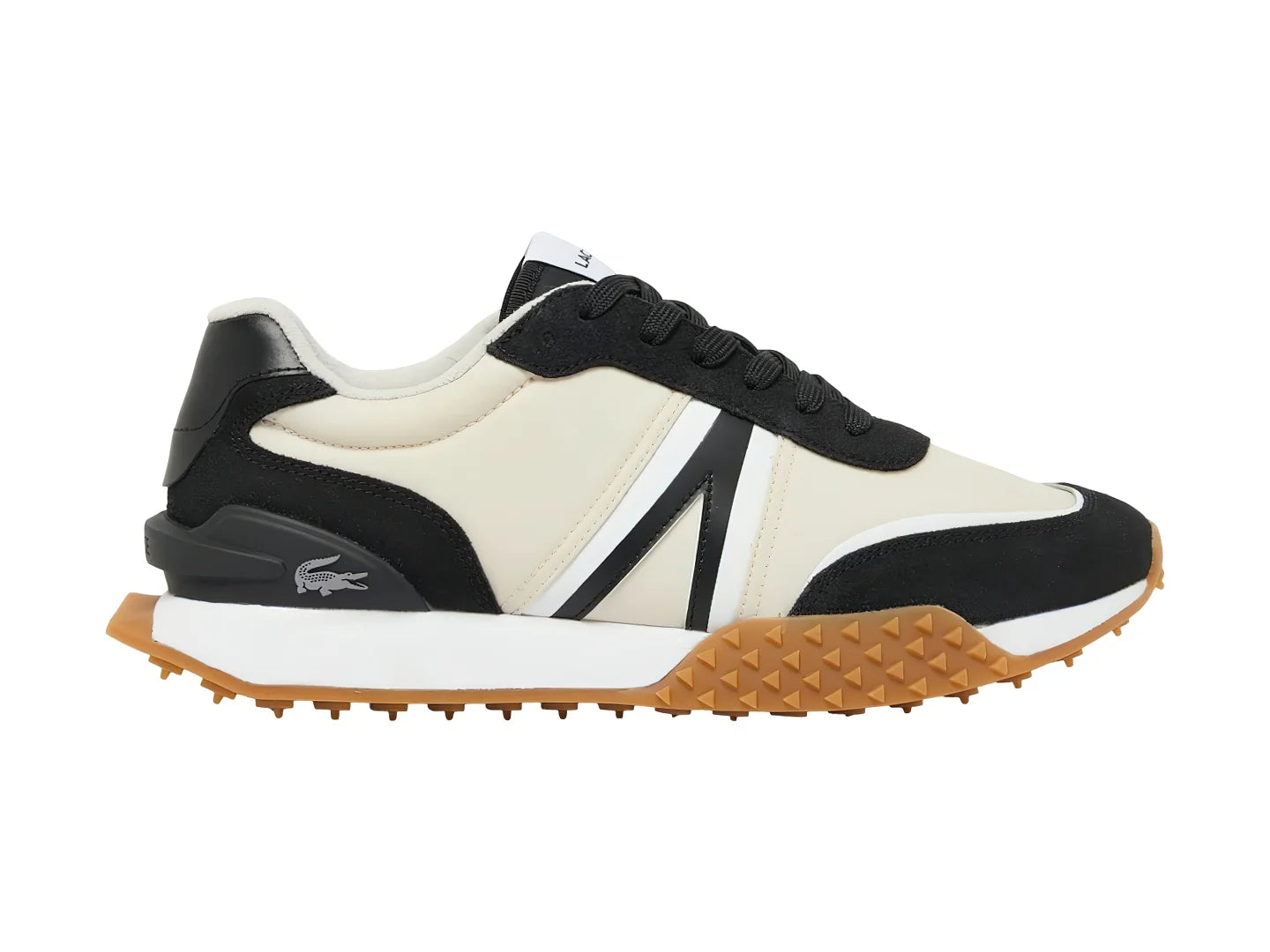 Tenis Lacoste L Spin Deluxe Negro y Blanco Roto para Hombre