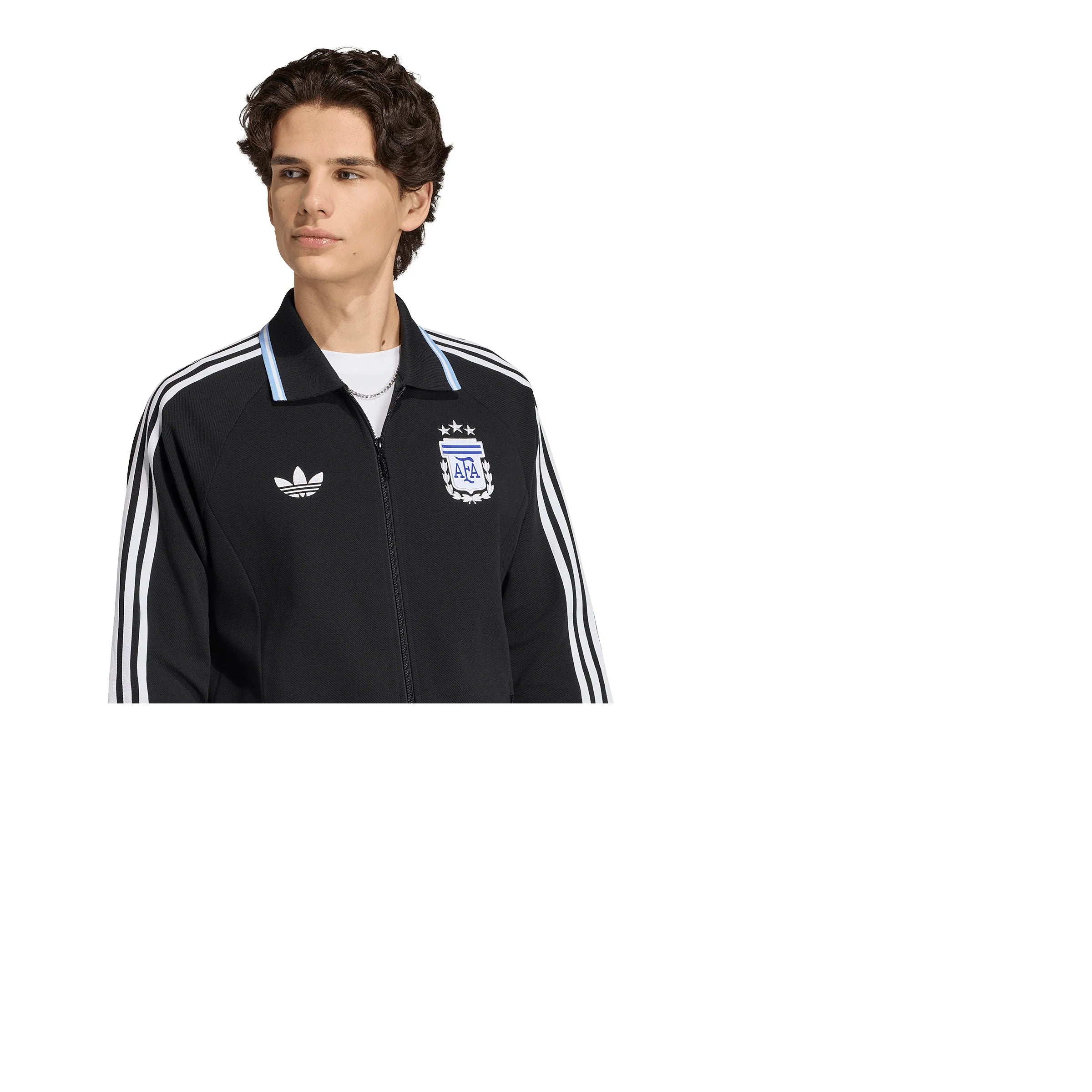 adidas Argentina Away Anthem Mens Soccer Jacket Black