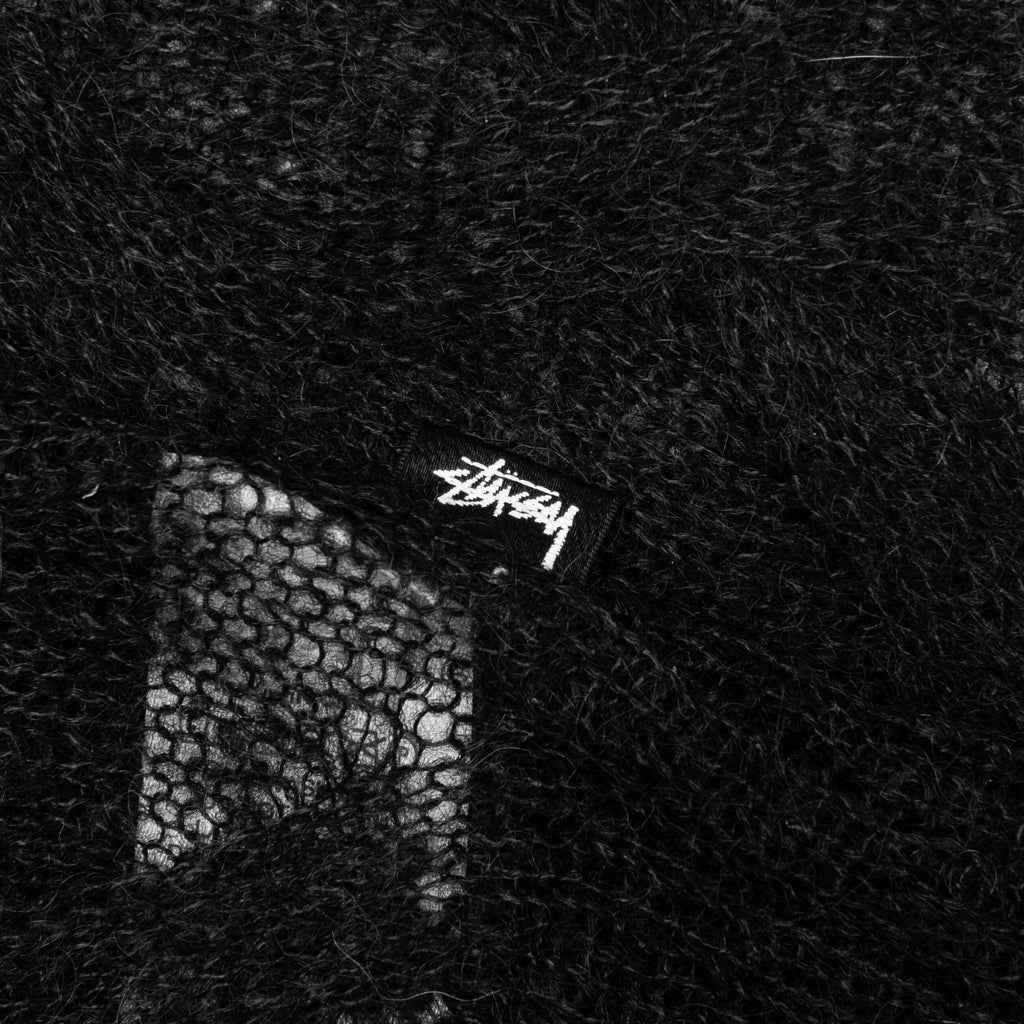 Loose Knit Cross Cable Black