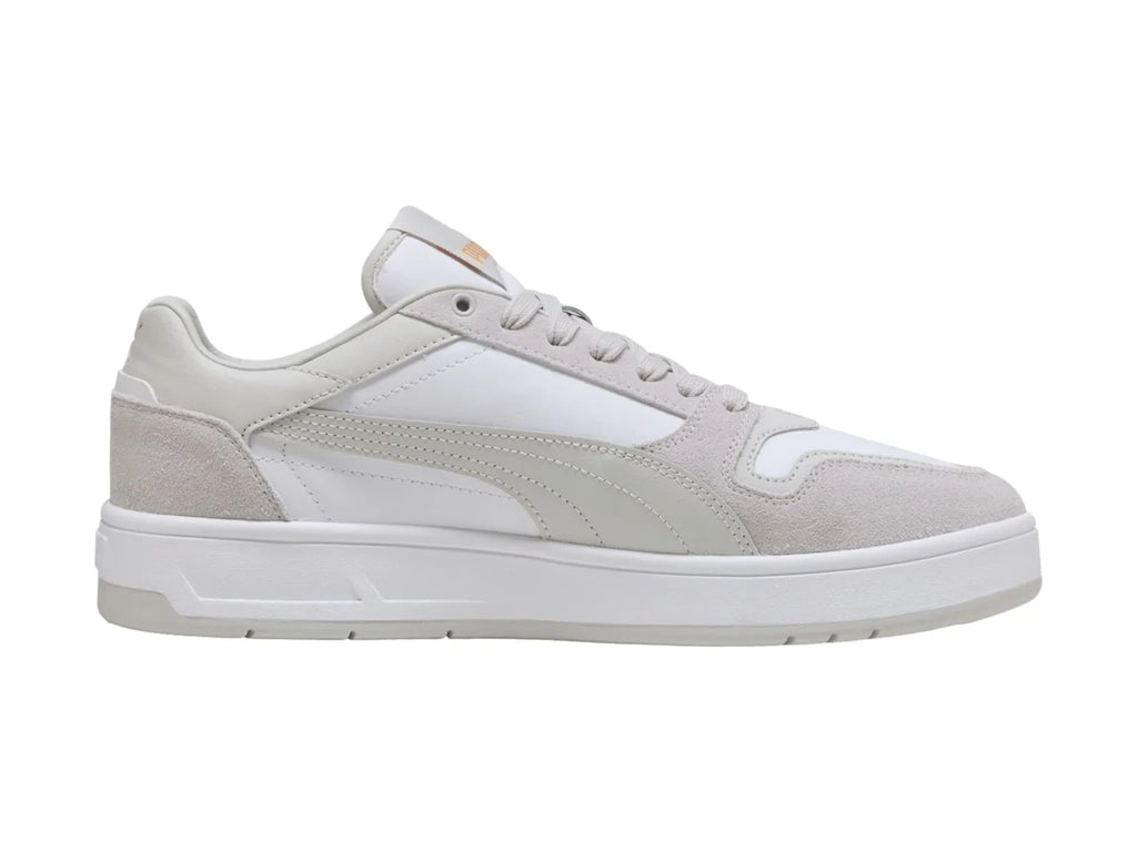Tenis PUMA Court Classic Street SD Blanco y Gris para Hombre