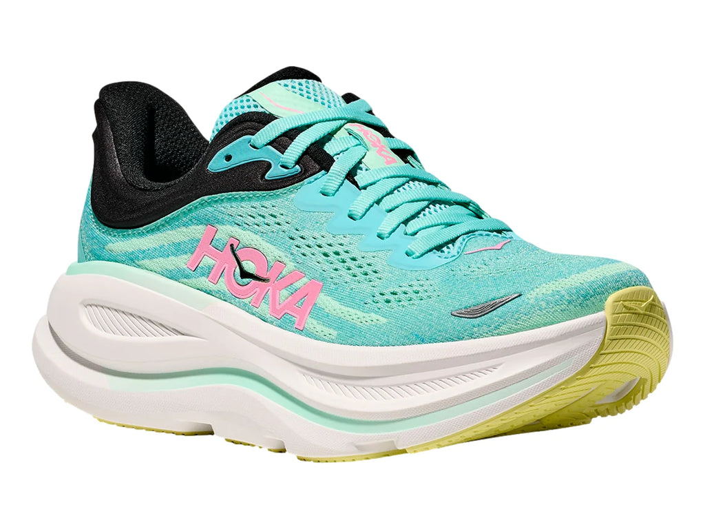 Tenis HOKA Bondi 9 Blue Spark Mint Fluorite para Mujer