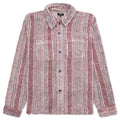 Stripe Sherpa Shirt Berry