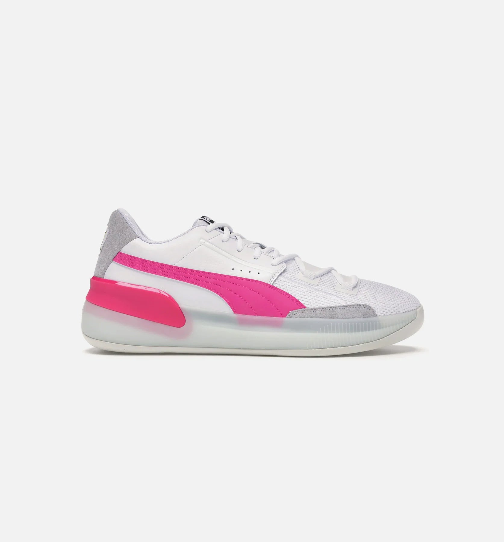 Clyde Hardwood Mens Basketball Shoe White Pink
