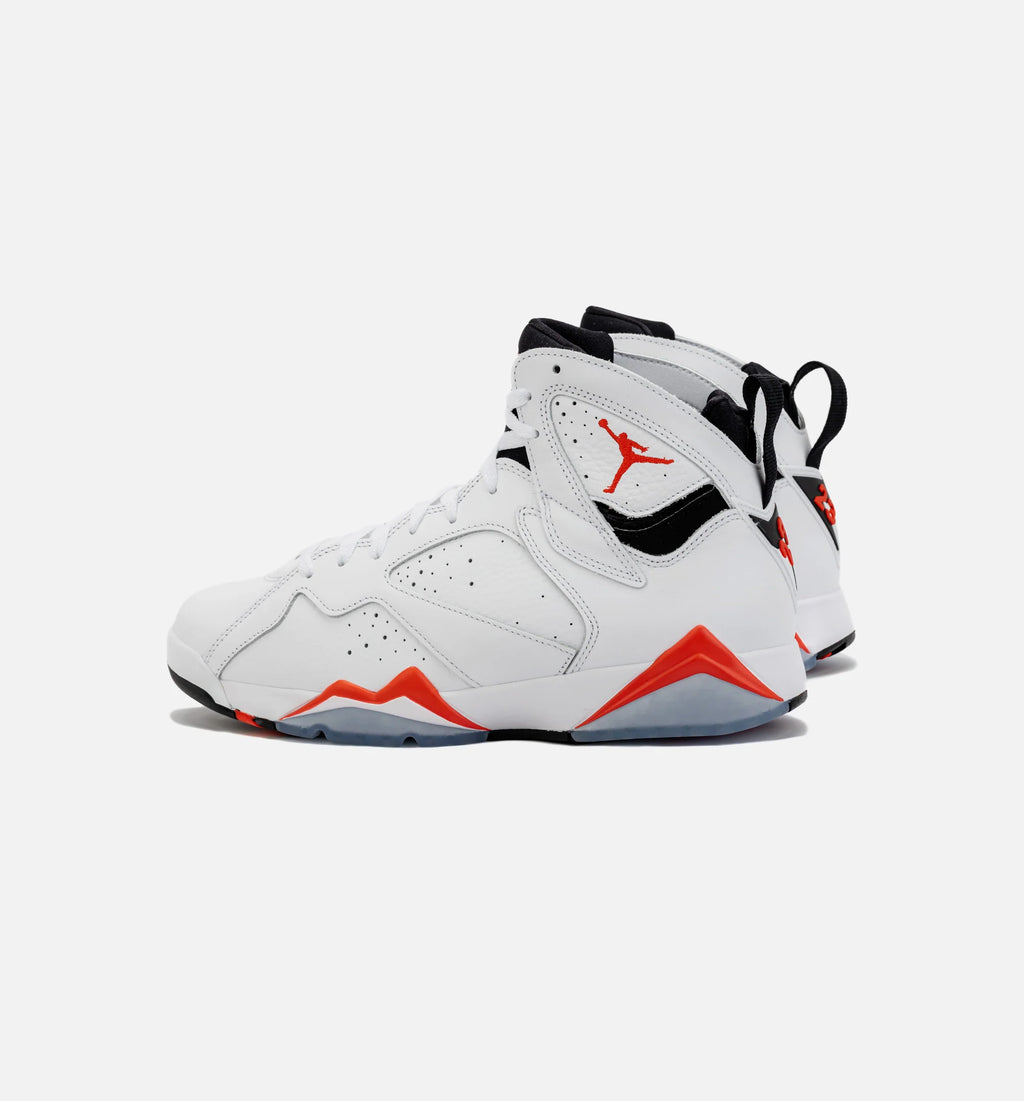Air Jordan 7 Retro White Infrared Mens Lifestyle Shoe White Crimson