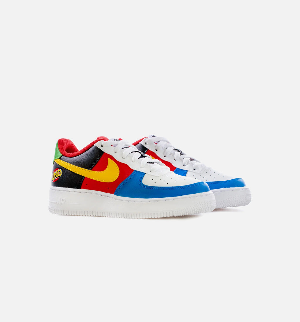 Air Force 1 UNO Grade School Lifestyle Shoe Black Red Multi Free Shipping