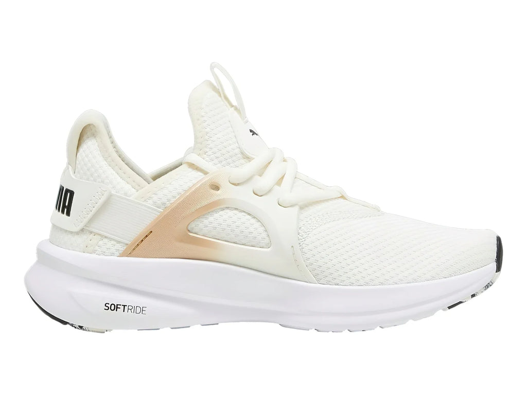 Tenis PUMA Softride Enzo Evo Blanco y Dorado para Mujer