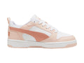 Tenis PUMA Rebound V6 Lo Blanco y Rosa para Niña