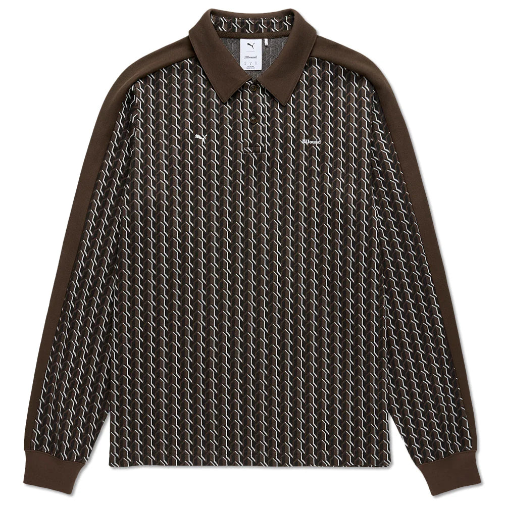 Puma x JJJJound T7 Longsleeve Polo Chocolate