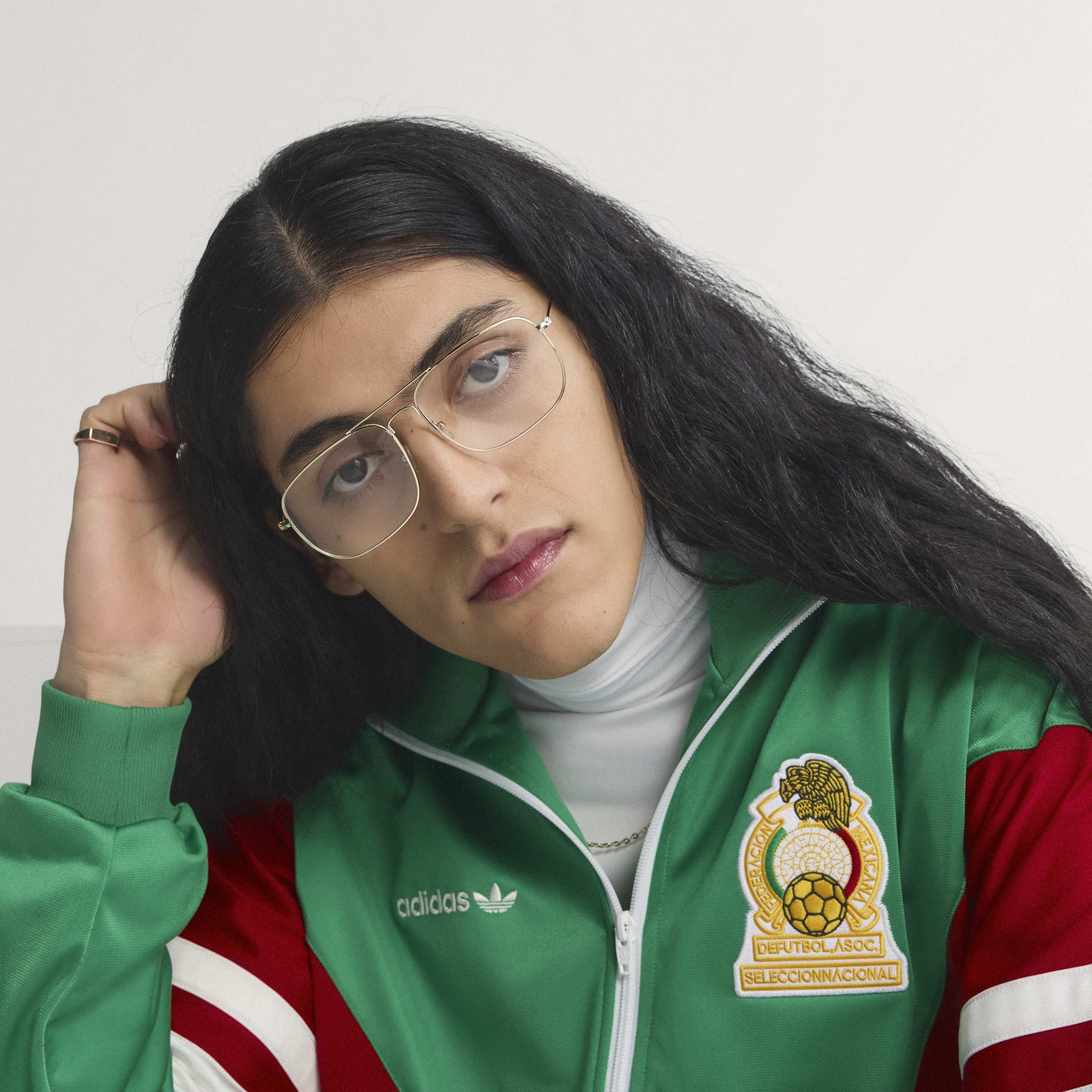 adidas Mexico Mens Soccer Track Top 1986 Green