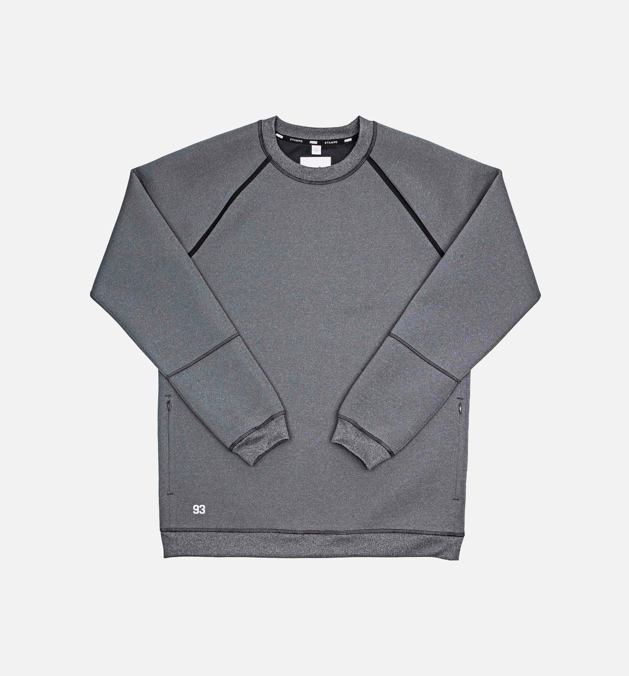 Puma X Stampd Mesh Long Sleeve Mens Crew Grey