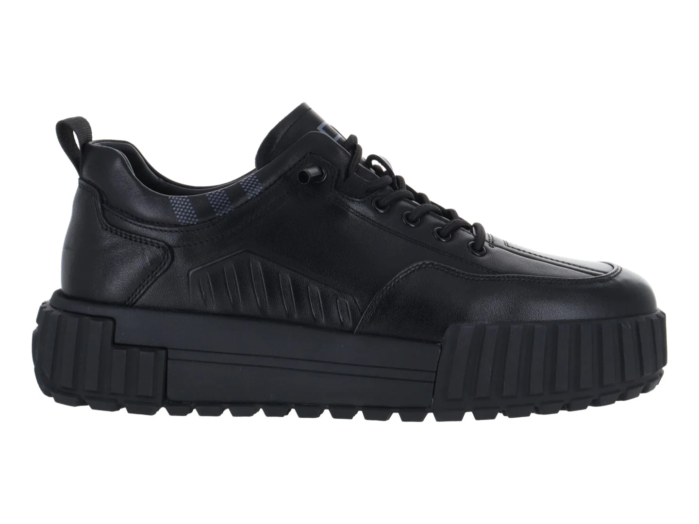Tenis Buenissimo Negros de Piel para Hombre