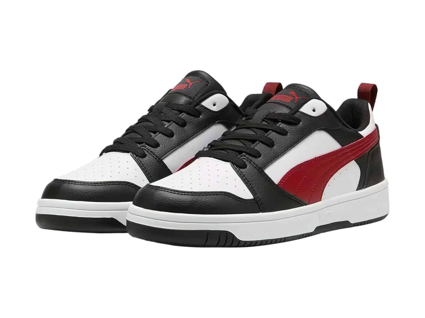 Tenis PUMA Rebound V6 Low Blanco con Rojo para Hombre