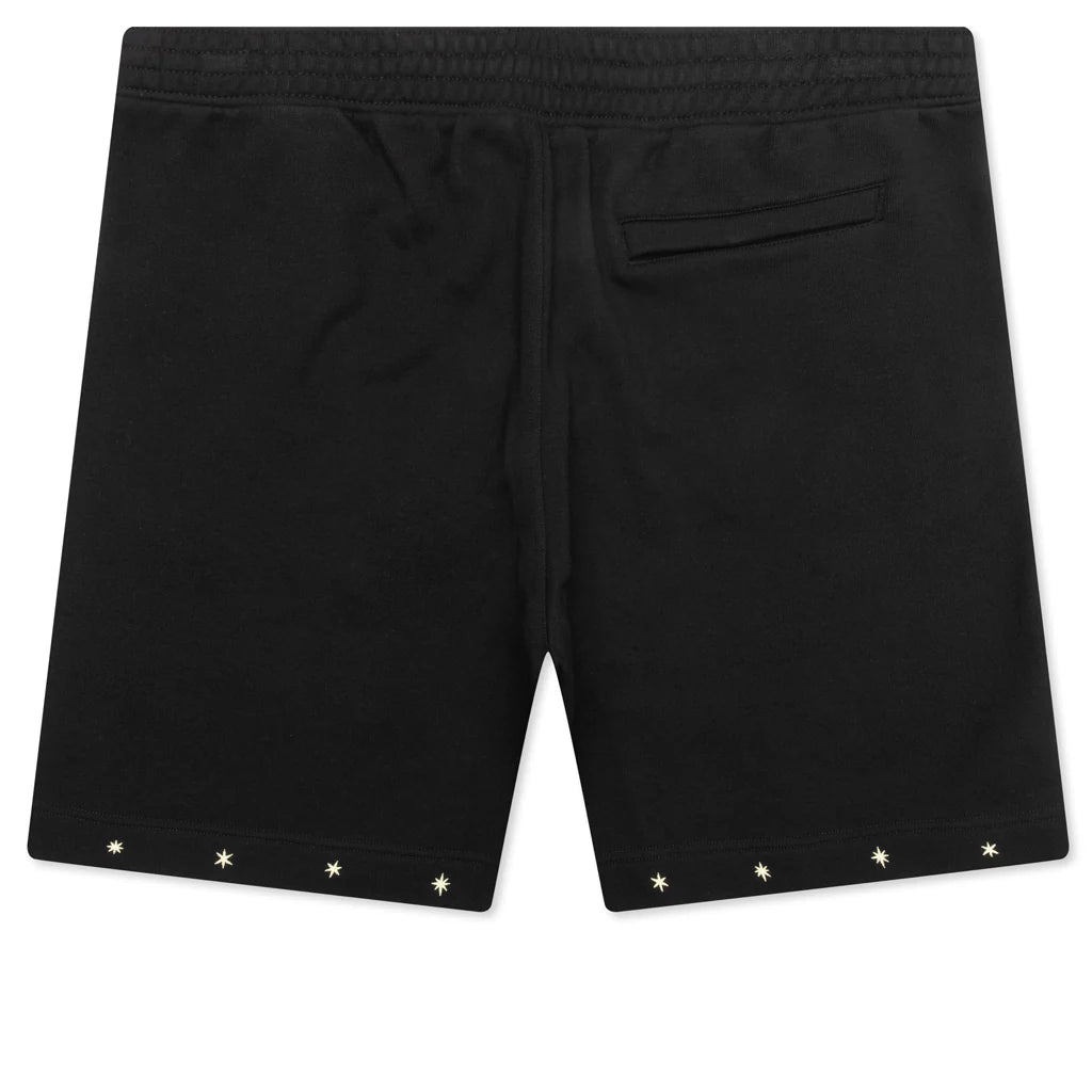 Star Print Board Shorts Black
