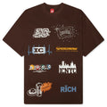 Rich S S Knit Tee Chestnut