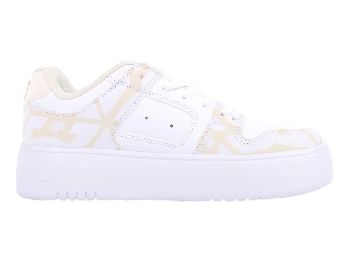 Tenis DC Shoes Manteca 4 Platform Blanco y Rosa para Mujer