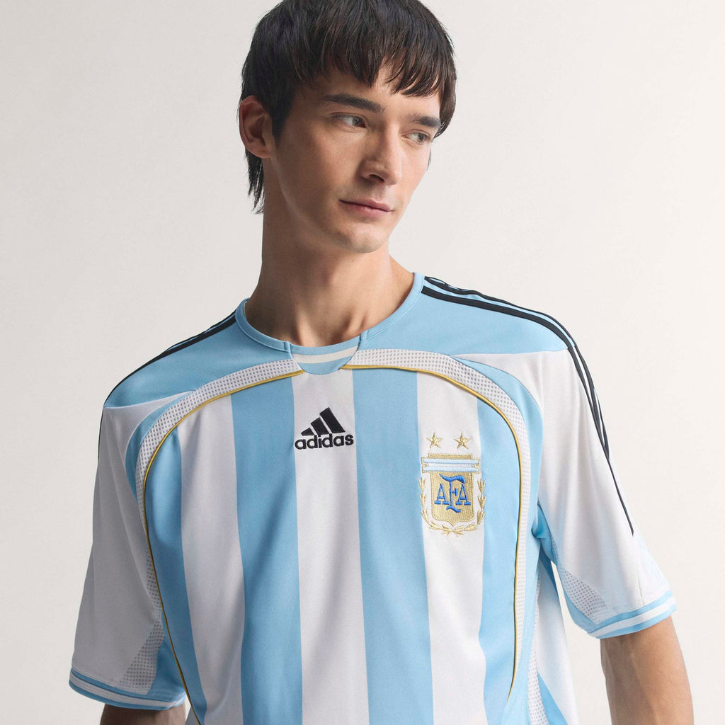 adidas Argentina Home Mens Soccer Jersey 2006 White Blue