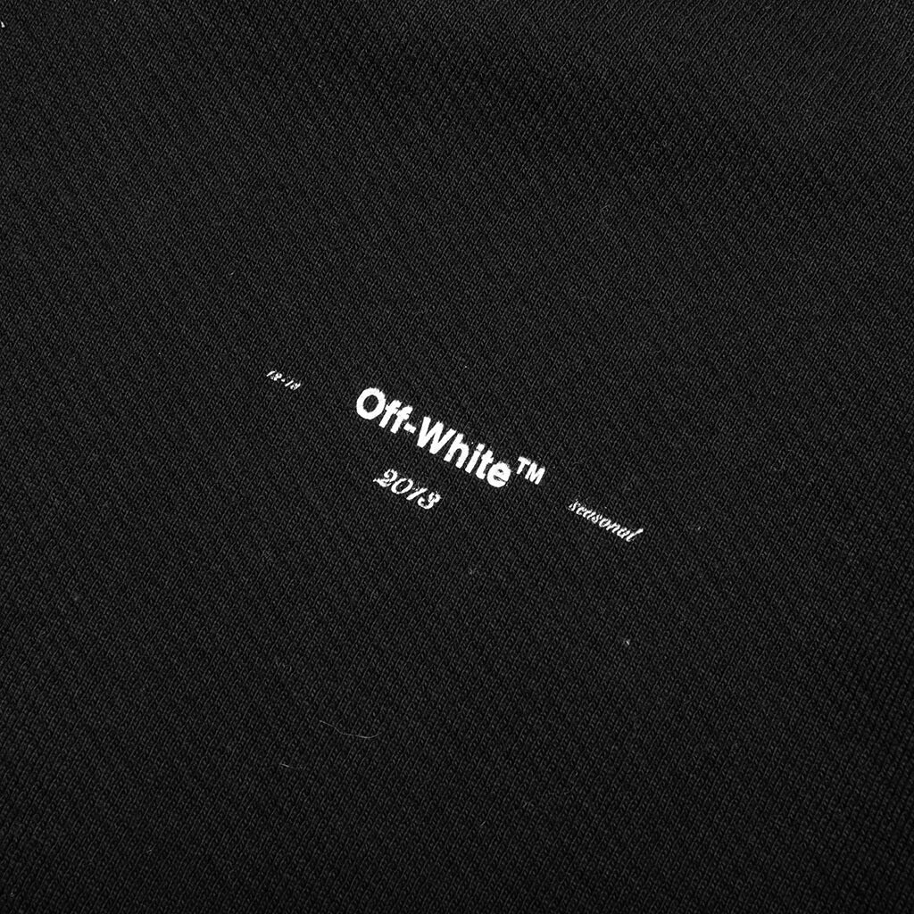 Logo Slim Hoodie Black White