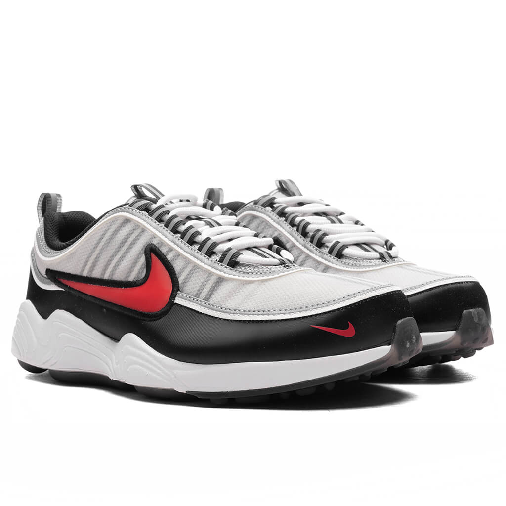 Air Zoom Spiridon Metallic Silver Sport Red Black White