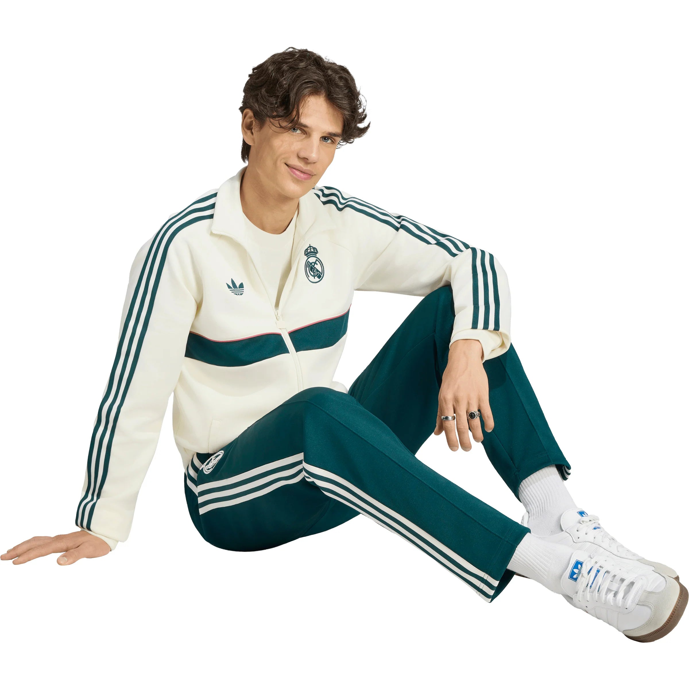 adidas Real Madrid Originals Mens Soccer Track Top Ivory