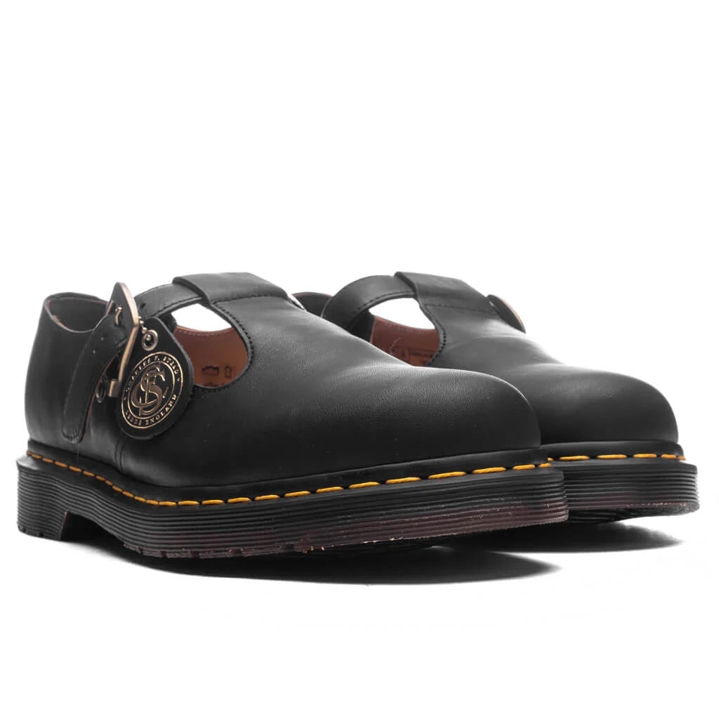 T Bar Shoe Black Regency Calf