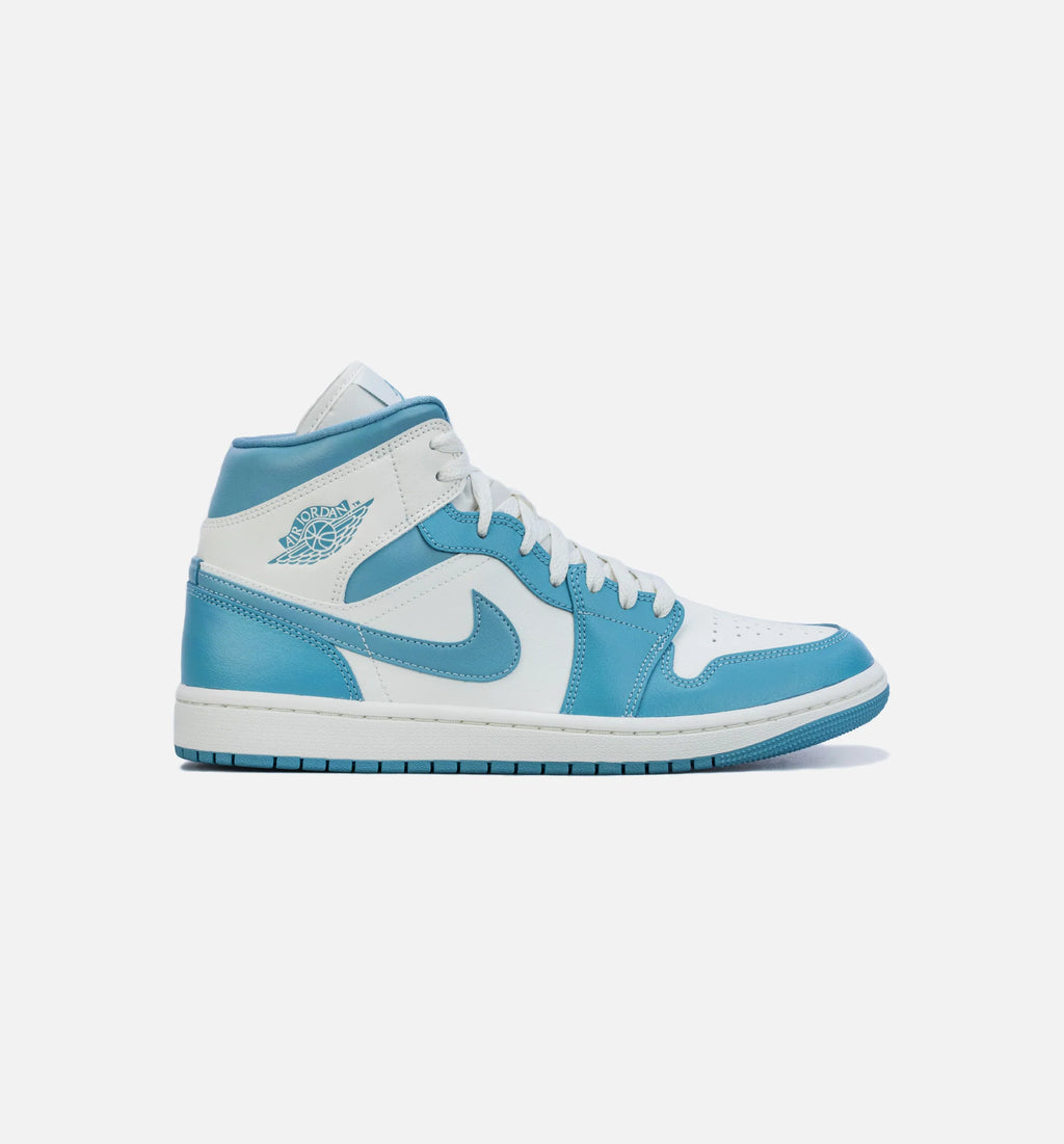 Air Jordan 1 Mid University Blue Womens Lifestyle Shoe Blue White