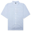 Flat Bottom Crinkled Shirt Blue Check