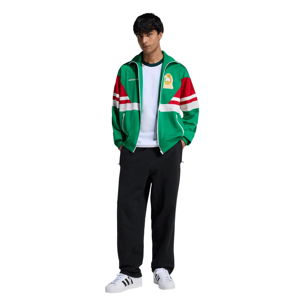 adidas Mexico Mens Soccer Track Top 1986 Green