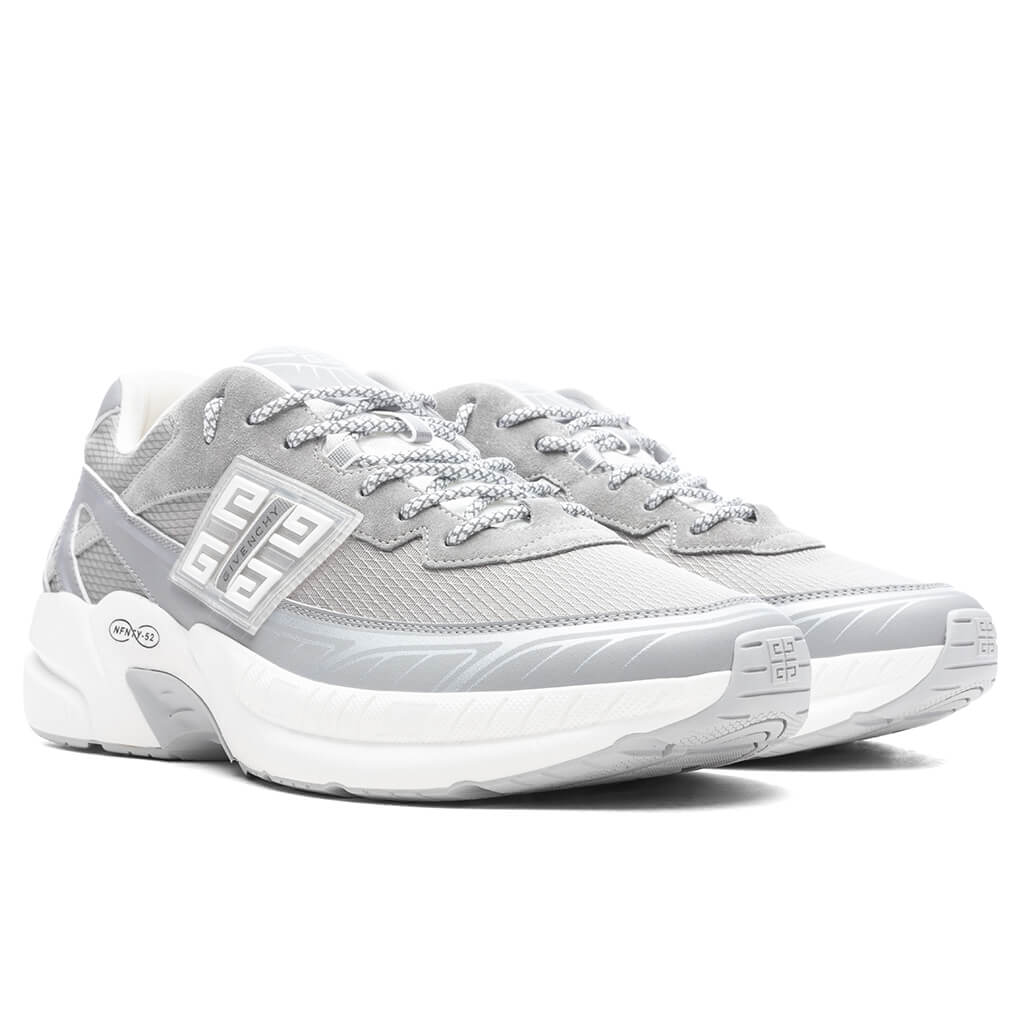 NFNTY 52 Suede and Mesh Sneakers Light Grey