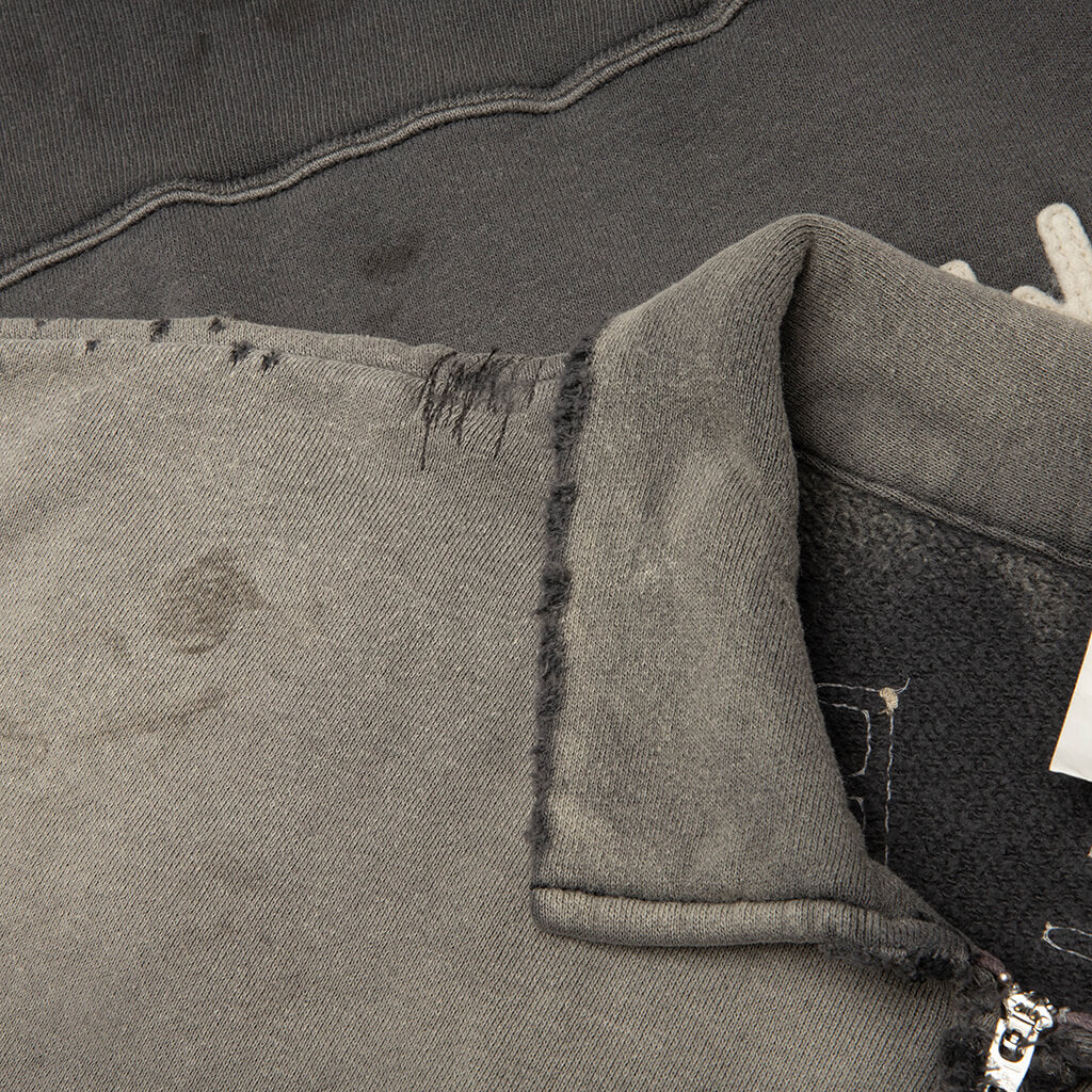 Saint S S Half Zip Sweat Polo Charcoal