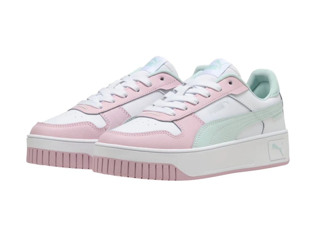 Tenis PUMA Carina Street Blanco y Colores Pastel para Niña