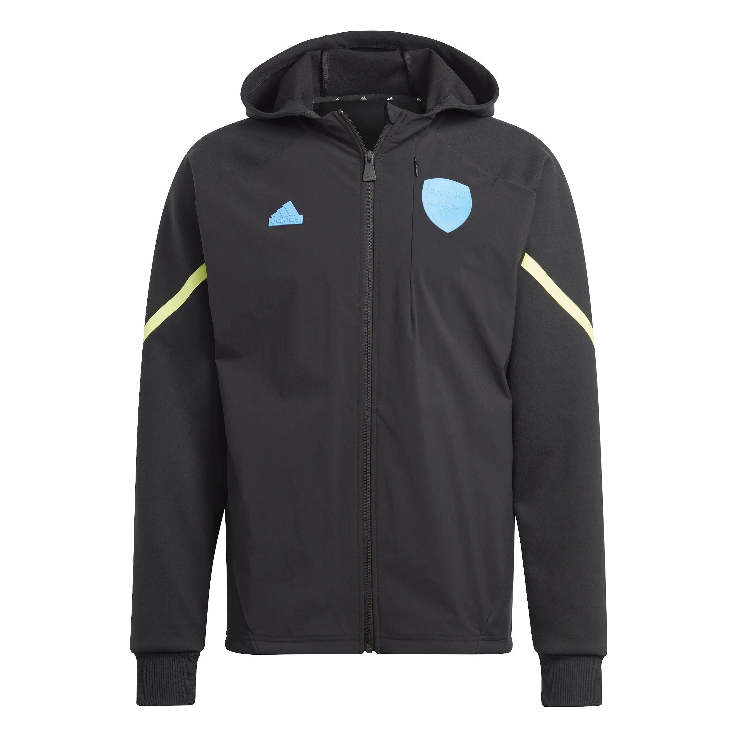 adidas Arsenal Designed for Gameday Full Zip Hoodie 23 24 Black