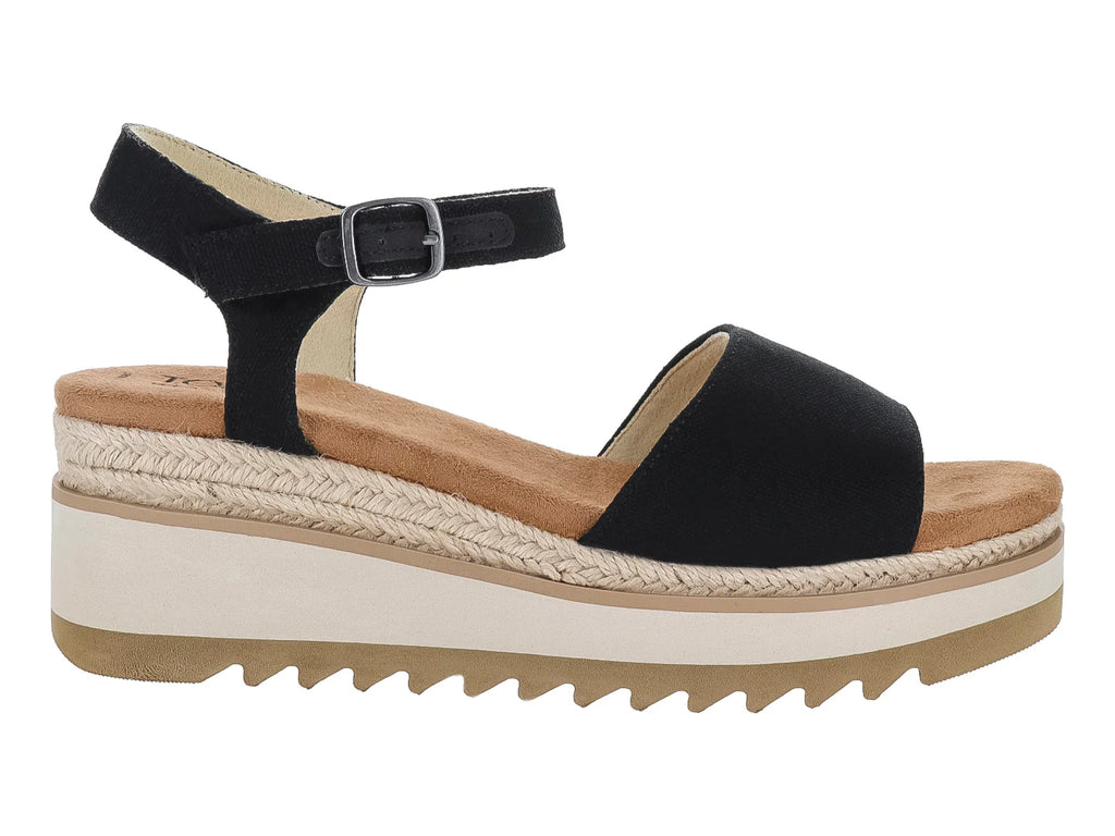 Sandalias TOMS Flora Negro con Plataforma para Mujer