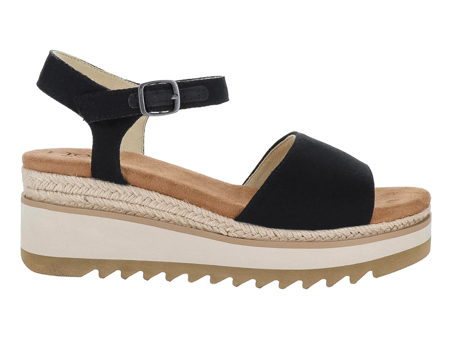 Sandalias TOMS Flora Negro con Plataforma para Mujer