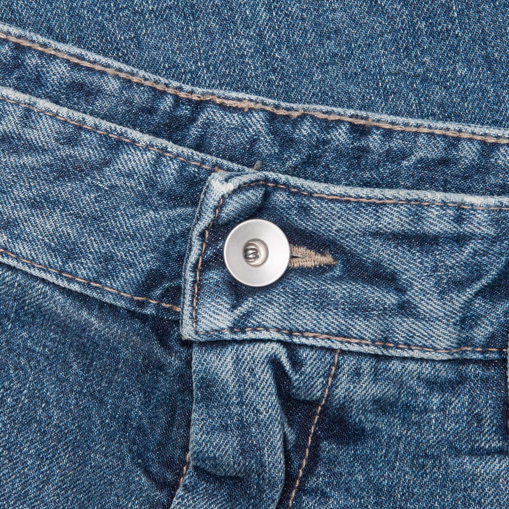 Double Cargo Denim Jeans Washed Indigo