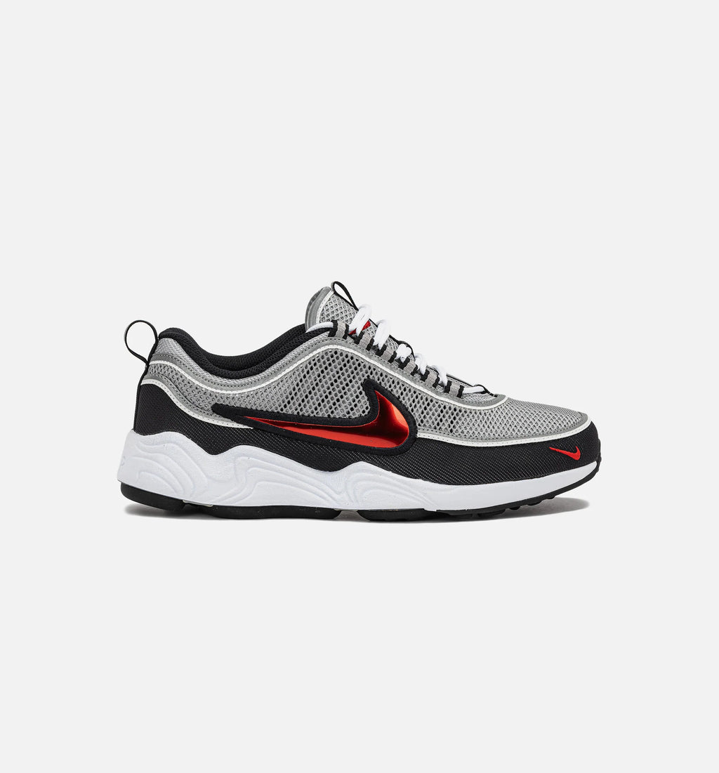Air Zoom Spiridon OG Sport Red Mens Lifestyle Shoe Metallic Silver Sport Red Black White