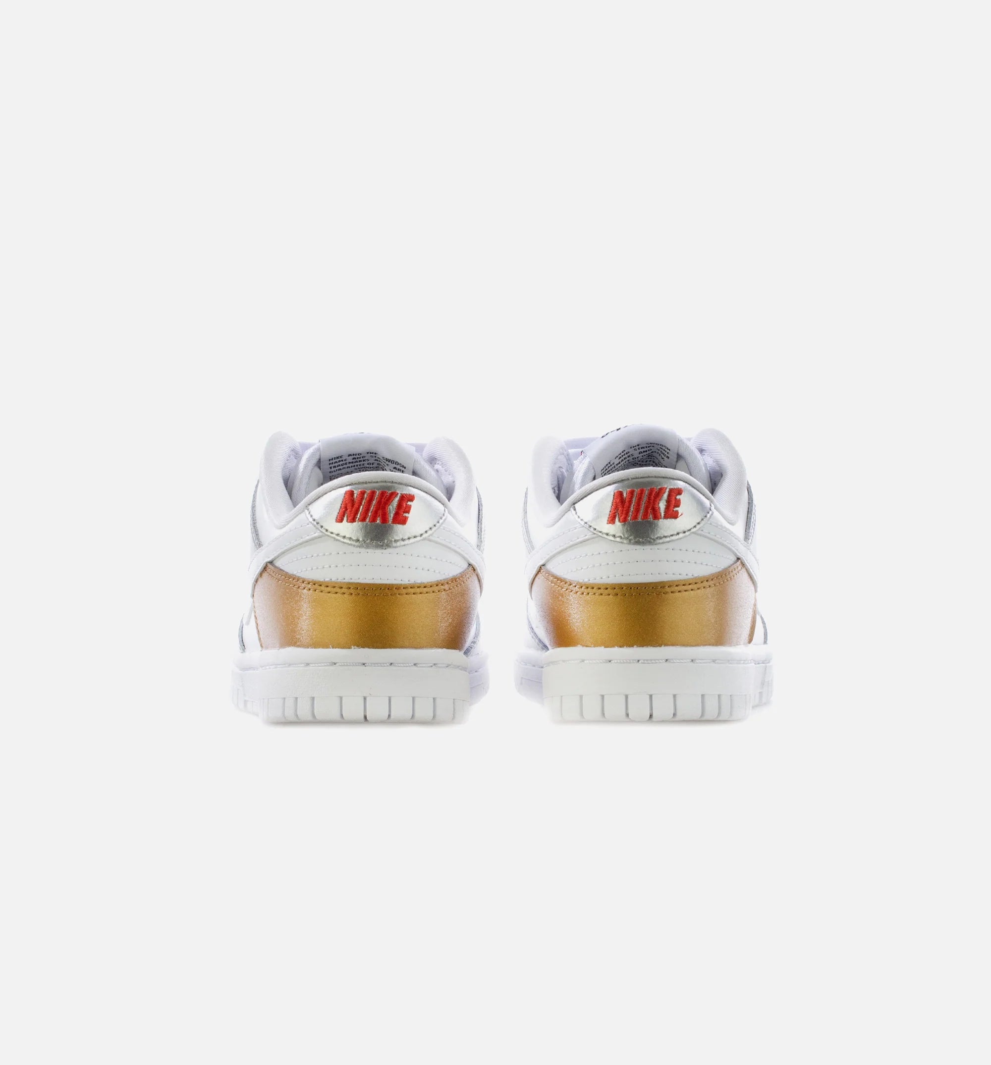 Dunk Low Metallic Womens Lifestyle Shoe Gold White Silver
