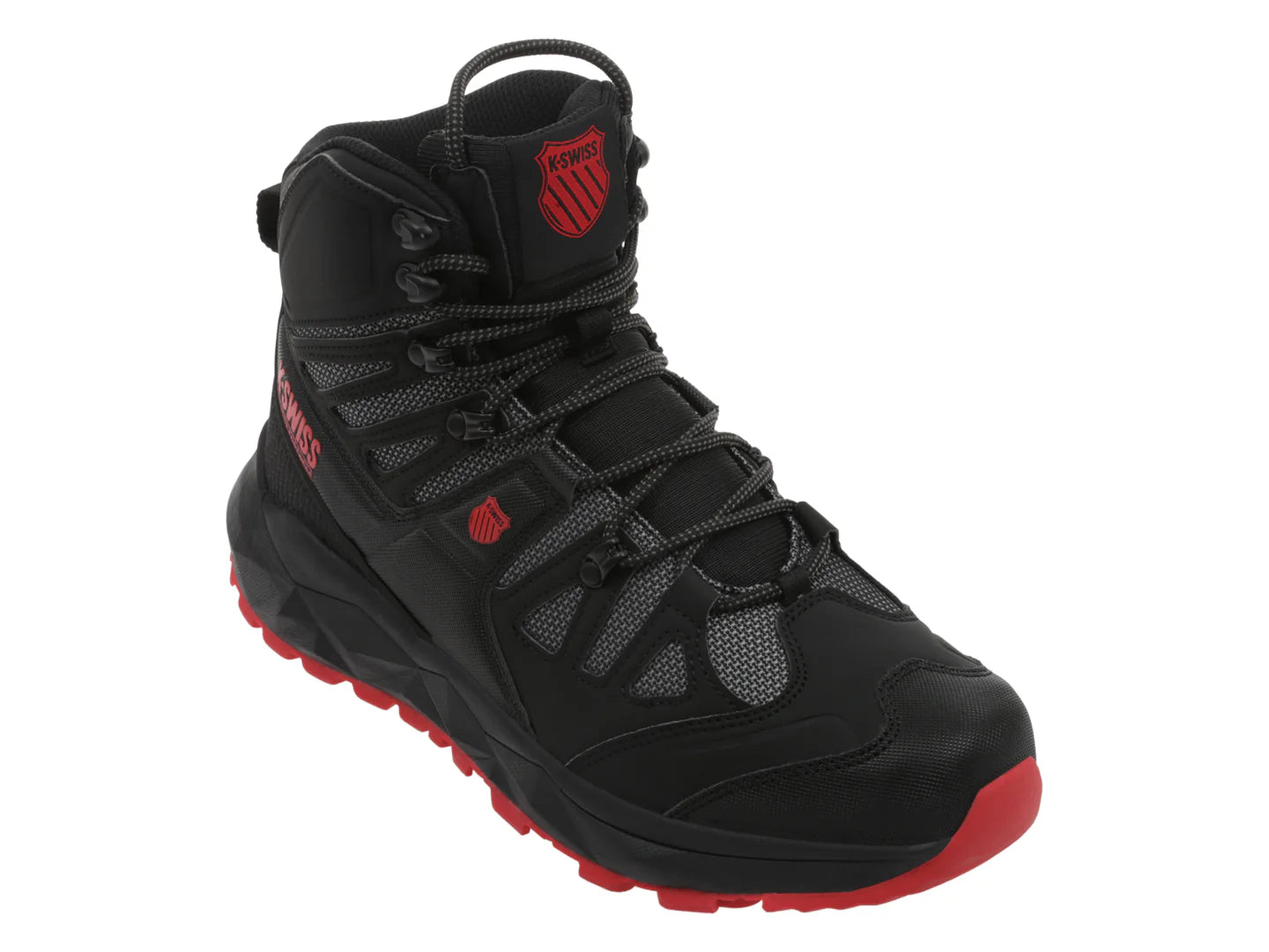 Tenis K Swiss Honold Negro con Rojo para Hombre