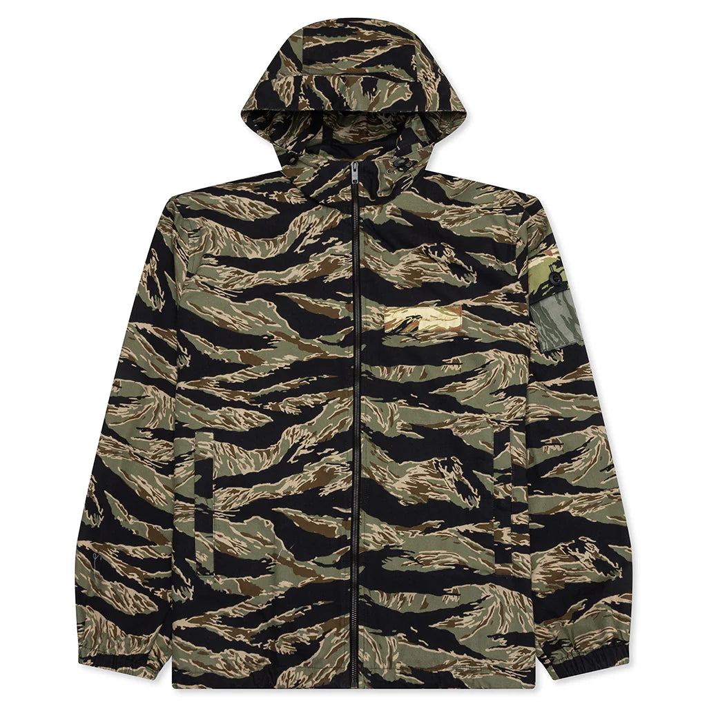 Camo Print Windbreaker Multicolored