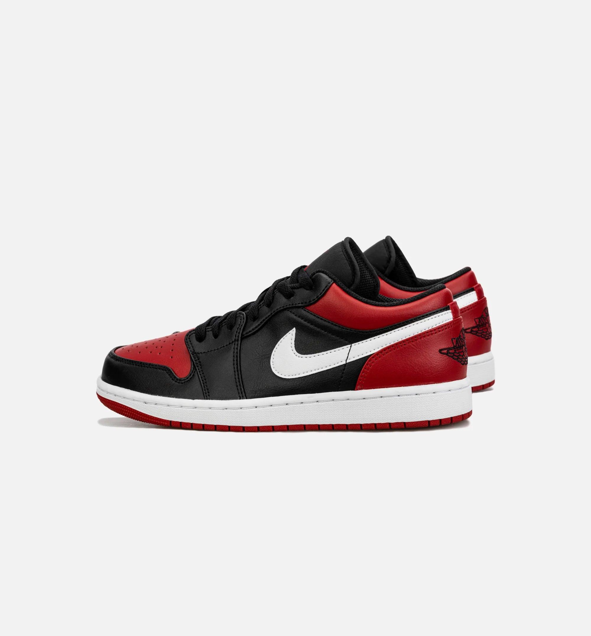 Air Jordan 1 Retro Low Bred Toe Mens Lifestyle Shoe Black Red