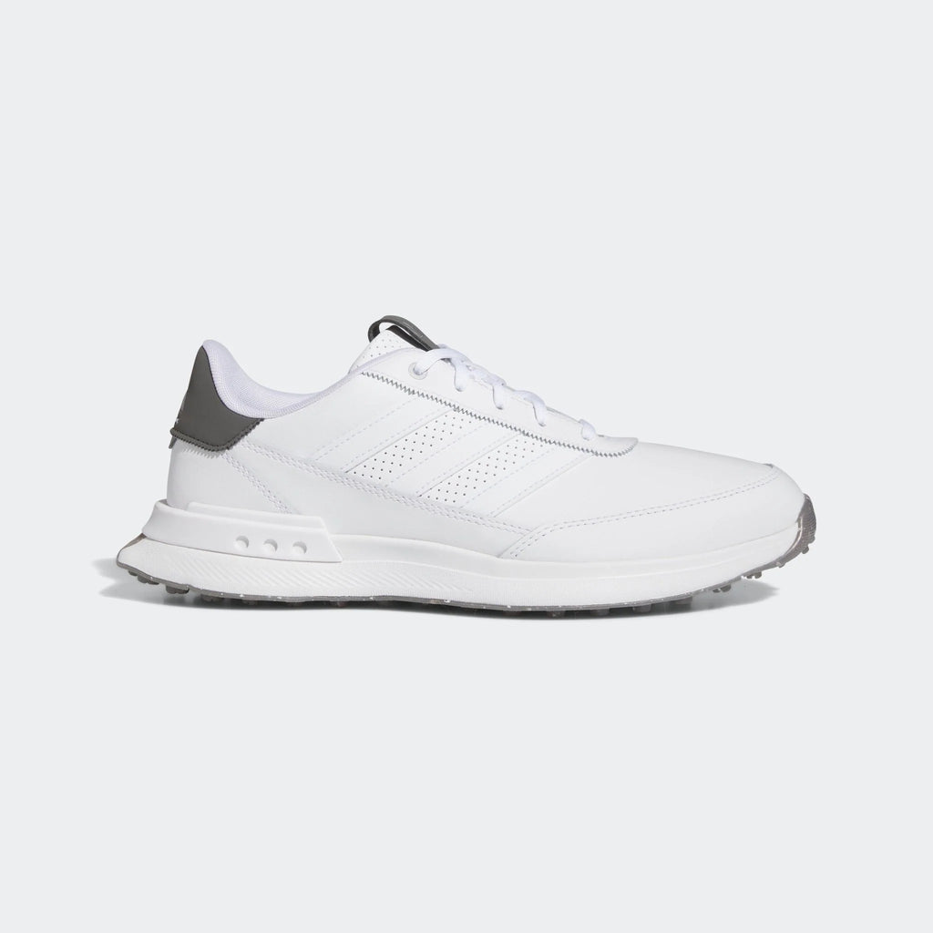 adidas S2G 24 Leather Spikeless Golf Shoes White White Charcoal