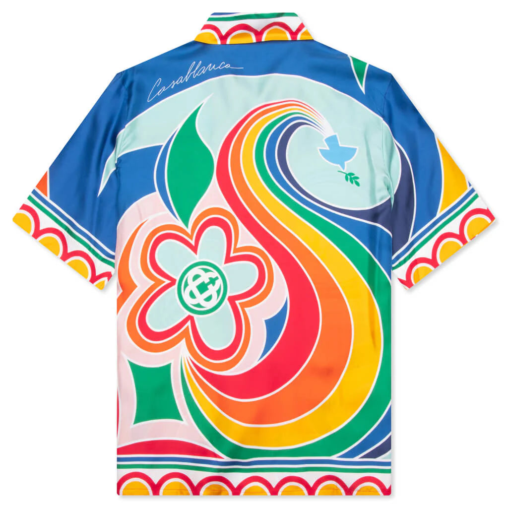 Le Pouvoir Des Fleures Silk Twill Shirt Multi
