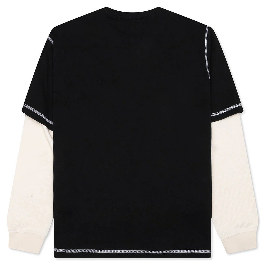 Waffle L S Shirt Black